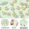 60Pcs 2 Colors Real 18K Gold Plated Long-Lasting Plated Brass Charms KK-BC0013-55-4