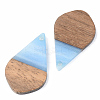 Opaque Resin & Walnut Wood Pendants RESI-S389-035A-C01-2