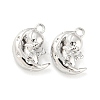 Brass Micro Pave Cubic Zirconia Pendants KK-E090-23P-1