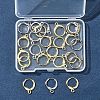 12Pcs 3 Colors Rack Plating Brass Hoop Earring Settings KK-FS0001-45-7