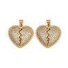 Brass Micro Pave Cubic Zirconia Pendants ZIRC-I367-07G-11-1