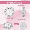 12Pcs Alloy Rhinestone Shank Buttons BUTT-GF0003-66-2