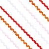 4 Strands 4 Colors Polyester Wave Bending Fringe Trim OCOR-GF0002-43C-1