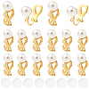 24Pcs Brass Clip-on Earring Findings KK-SC0006-68B-1