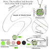 1Pc Stainless Steel Open Cuff Bangles & 1Pc Stainless Steel Pendant Neclace AJEW-SC0004-06A-2