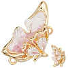 2Pcs Brass Clear Cubic Zirconia Box Clasps KK-BBC0018-43-1
