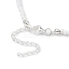 Tortoise & Starfish Synthetic Turquoise & Round Seed Beaded Necklace NJEW-TA00125-5