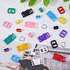 64Pcs 25 Style Rectangle Shape Plastic Buckle Clasps FIND-DC0004-63-4