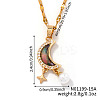 Chic Brass Crystal Rhinestone Moon Star Pendant Necklaces QW2604-2-2
