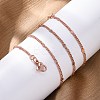 Brass Curb Chains Necklaces for Women NJEW-D302-09RG-5