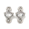 Rack Plating Brass Pave Clear Cubic Zirconia Links KKB-L215-047B-P-1