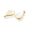 Natural White Shell & Epoxy Resin Pendants KK-E794-02G-01-2