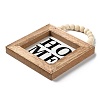Wooden Square Wall Pendant Decorations HJEW-Z004-01B-3