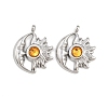 304 Stainless Steel Rhinestone Pendants STAS-Z166-24P-11-1