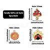 50Pcs 10 Style Rack Plating Alloy Enamel Pendants ENAM-SW0001-02-3