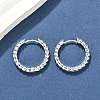 Brass Hoop Earrings EJEW-D320-22P-1