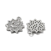 Brass Micro Pave Clear Cubic Zirconia Charms KK-H460-16P-2