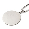 Non-Tarnish 201 Stainless Steel Pendant Necklace with Box Chains NJEW-H015-02P-4