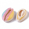 Printed Natural Cowrie Shell Beads SSHEL-R047-01-A10-3