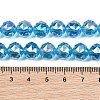 Transparent Electroplate Glass Beads Strands EGLA-N002-34C-B13-3
