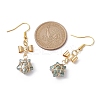 Glass Star Dangle Earrings EJEW-JE05548-03-3