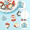 24Pcs 6 Styles Mother's Day Alloy Enamel Pendants FIND-FS0003-90-2