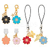 6Pcs Alloy Enamel Mobile Straps HJEW-MA00022-1