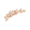 Brass Pave Clear Cubic Zirconia Connector Charms ZIRC-K088-01KCG-3