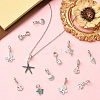 20Pcs 10 Styles Alloy Crystal RhinestoneEuropean Dangle Charms MPDL-YW0001-07-4