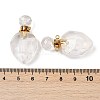 Natural Quartz Crystal Faceted Teardrop Bottle Pendants G-A225-02G-03-3