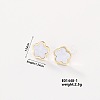 304 Stainless Steel Elegant Five-Leaf Flower Stud Earrings for Women AB2788-1-1