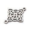 201 Stainless Steel Hollow Witch Knot Connector Charms STAS-V014-02P-2