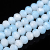 Two-Tone Imitation Jade Glass Beads Strands GLAA-T033-01B-06-1