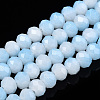 Two-Tone Imitation Jade Glass Beads Strands GLAA-T033-01B-06-1