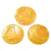 Spray Painted Natural Capiz Shell Pendants SSHEL-Z002-01F-1