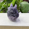 Natural Lepidolite Carved Healing Dragon Egg Figurines PW-WG60279-05-1