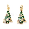 Christmas Theme Rack Plating Brass Pendants KK-M280-11E-G-1
