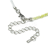 Faceted Rondelle Glass Beaded Necklace for Women NJEW-M208-02J-5