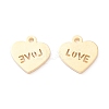 Valentine's Day 304 Stainless Steel Charms LS-STAS-I151-28G-2