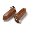 Synthetic Goldstone Pendants G-Z067-07P-21-3