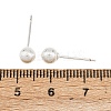 Brass Round Stud Earrings EJEW-C171-01C-S-5