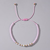 Elegant Imitation Pearl & Glass & Brass Beads Braided Bead Bracelets for Women SF9427-1-1