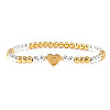 Brass Beads Stretch Bracelets for Women CW0227-14-1