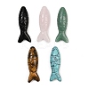 Synthetic Turquoise & Natural Rose Quartz & Tiger Eye & Obsidian & Green Aventurine Carved Pendants G-B152-01A-1