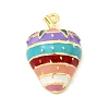 Brass Enamel Pendants KK-F929-07B-G-1