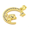 Brass Micro Pave Clear Cubic Zirconia Pendants FIND-Z044-03D-2