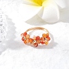 4Pcs Natural Gemstone Rings RJEW-TA00198-4