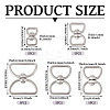 25Pcs 5 Styles Zinc Alloy Swivel Clasps FIND-TA0008-31-4