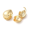 Rack Plating Brass Teardrop Hoop Earrings with Cubic Zirconia EJEW-D071-02G-2