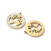 304 Stainless Steel Rhinestone Pendants STAS-V015-08G-2